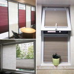 rideau store lamelles tissu bleu gris beige rouge rayures horizontales moderne fixations tension
