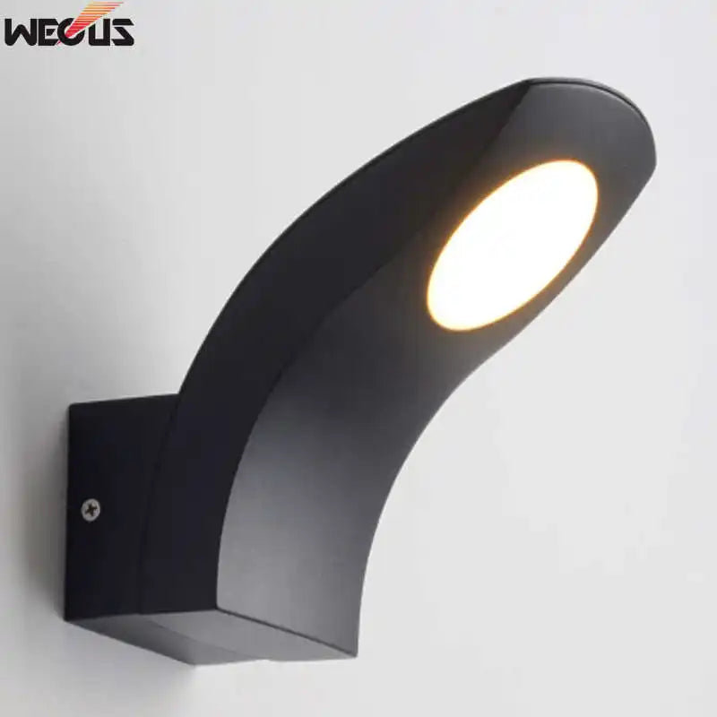 applique murale moderne led noire hydrofuge bouton poussoir 110v 240v
