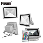 projecteur led moderne gris métallisé ip65 rgb télécommande flux lumineux 2000 82000 certifié rohs