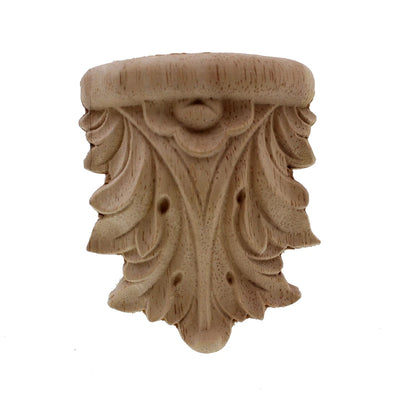 Applique murale vintage en bois sculpté gris clair