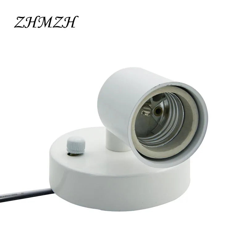 socle ampoule E14 E27 blanc noir chrome vis métal moderne minimaliste DIY