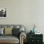 papier peint floral beige gris chambre salon anti statique absorption son résistant humidité