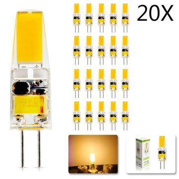 ampoule led 3w 12v 220v g4 360 angle blanc chaud 2700k moderne compact transparent