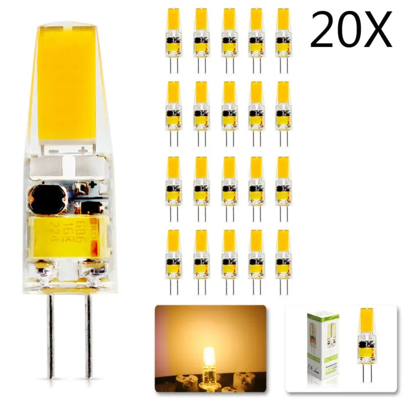ampoule led 3w 12v 220v g4 360 angle blanc chaud 2700k moderne compact transparent