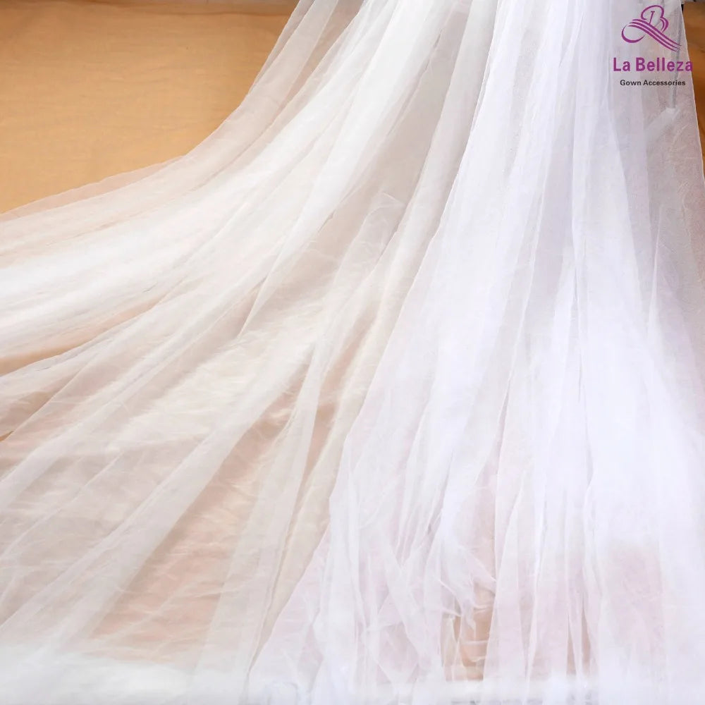 tulle polyester blanc cassé blanc pur largeur 300cm translucide texture fine élégant occasion mariage