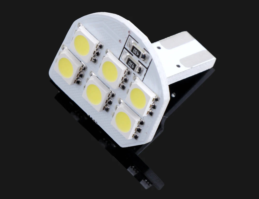 ampoules led blancs modernes 12v t10 w5w 194 six pieces voiture