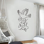 autocollant mural oiseau vol minimaliste adhésif noir texte passegalement résistant eau décoration intérieure moderne