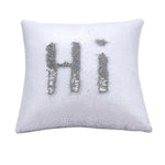 coussin moderne paillettes rose doré violet bleu noir blanc adultes lit siège