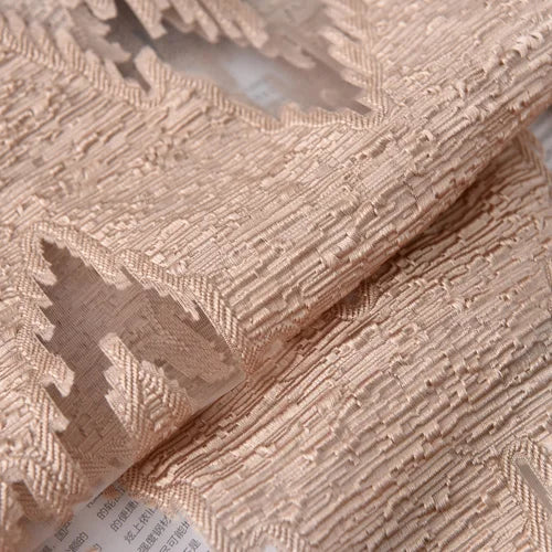 rideau romain jacquard rayé polyester moderne gris marron beige opacité tissé zigzag inclusextérieur