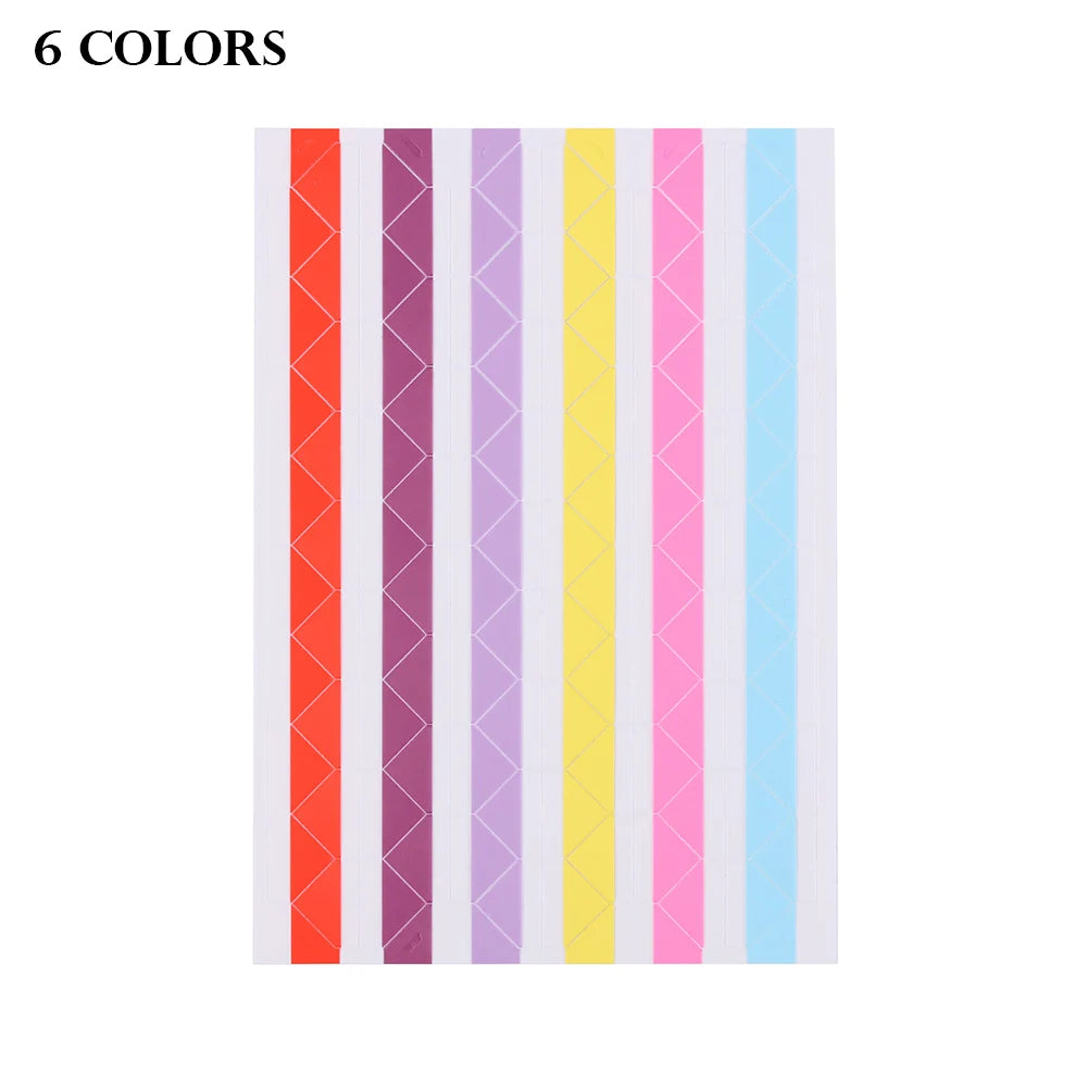 autocollants photo corner protecteurs scrapbooking stickers cadre moderne triangles lignes bleu rose vert