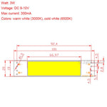 lampe led barre blanc chaud 3000k moderne 100mm 20mm opaques cober stripe