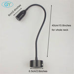 lampe moderne led flexible noir interrupteur mur fixé aluminium contemporain éclairage quotidien