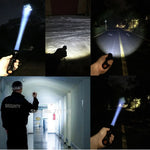 torche led rechargeable ultra lumineuse zoomable résistante auto défense camping