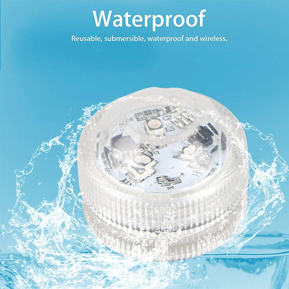 veilleuse led submersible transparente verte bleue blanche rouge points lumineux moderne adhésive piscine chambre