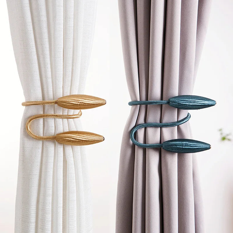 pinces rideaux or bleu foncé formes organiques modernes deux pièces opaques cheveux synthétiques brillantes