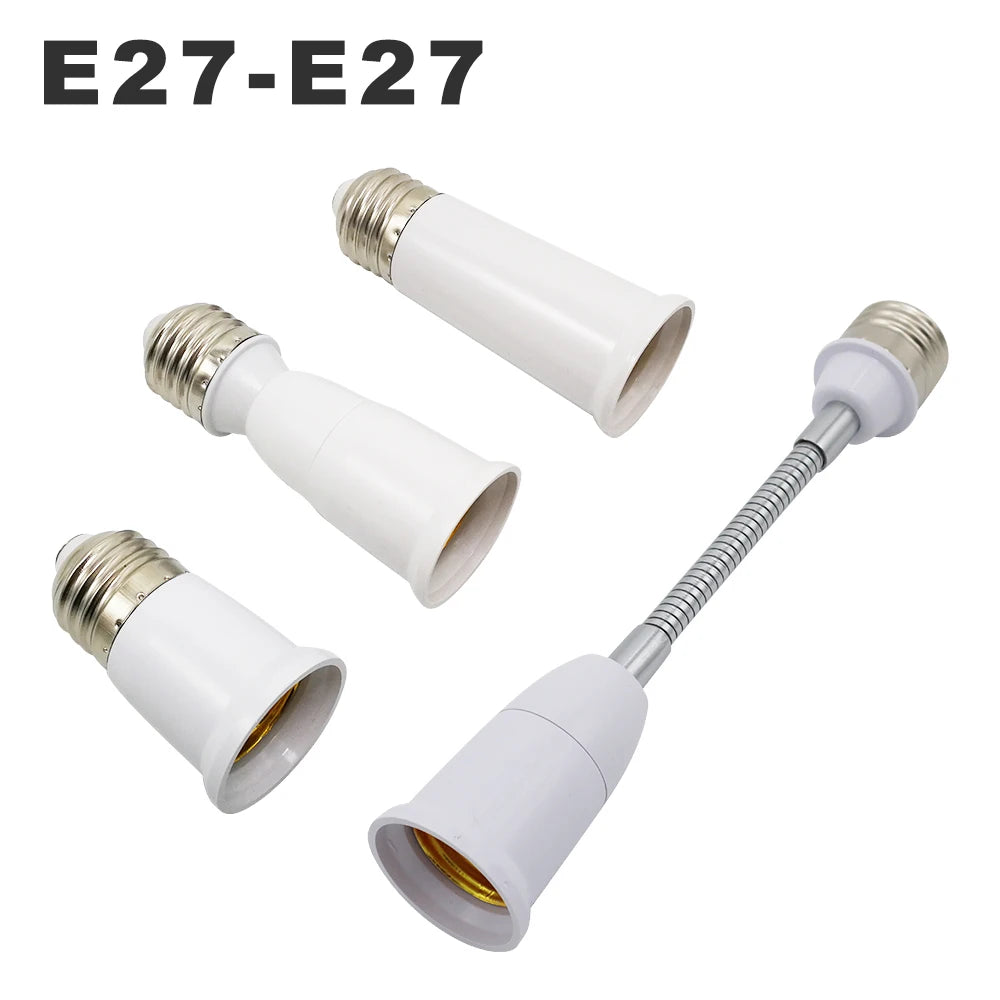 adaptateur culot E27 blanc moderne portable 65mm 95mm 197mm fixé adhésif certifié ccc cenele