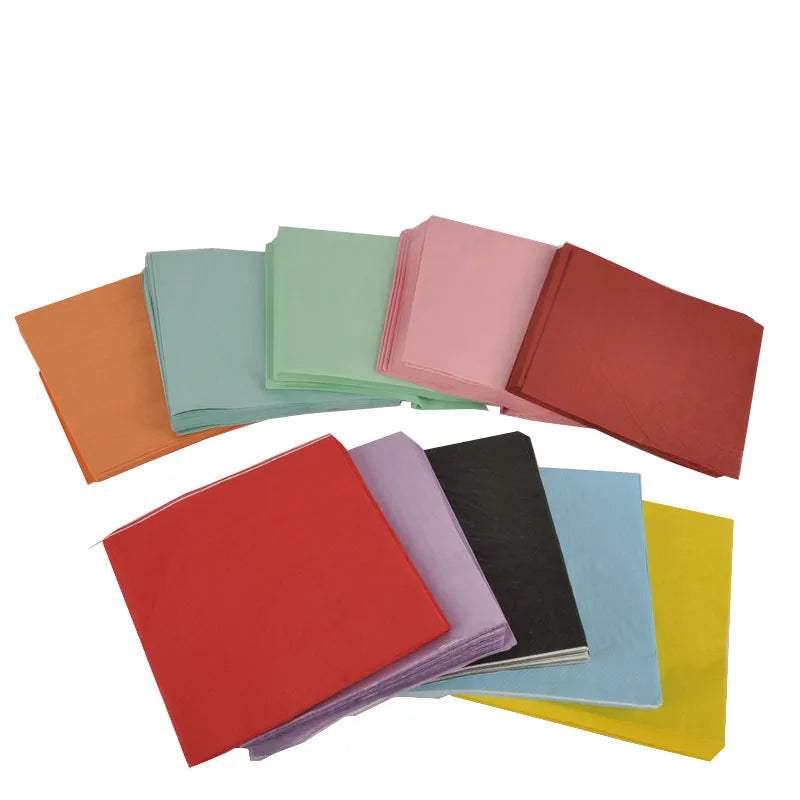serviettes papier rouge occasion anniversaire mariage texture moderne pack 20pcs