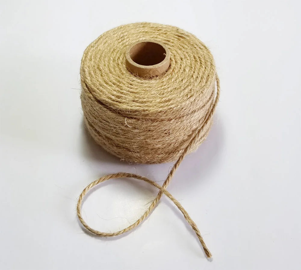 corde chanvre marron texture tissée haute ténacité naturelle rustique décoration artisanat DIY 1mm 2mm