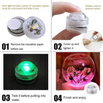 veilleuse led submersible transparente verte bleue blanche rouge points lumineux moderne adhésive piscine chambre