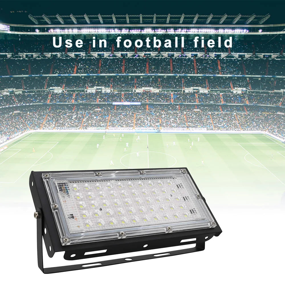 projecteur led industriel ip65 mural 50w blanc 6500k aluminium extérieur