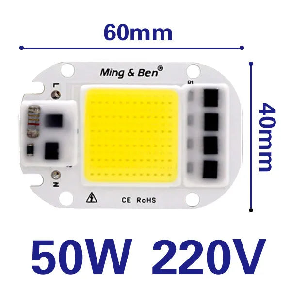 puce led cob 20w 30w 50w blanc froid chaud diy électronique smart ic techno