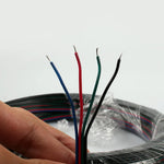 câble électrique rgb led 24v 100m 10m 50m rayures couleur adhésif moderne fil connecteur
