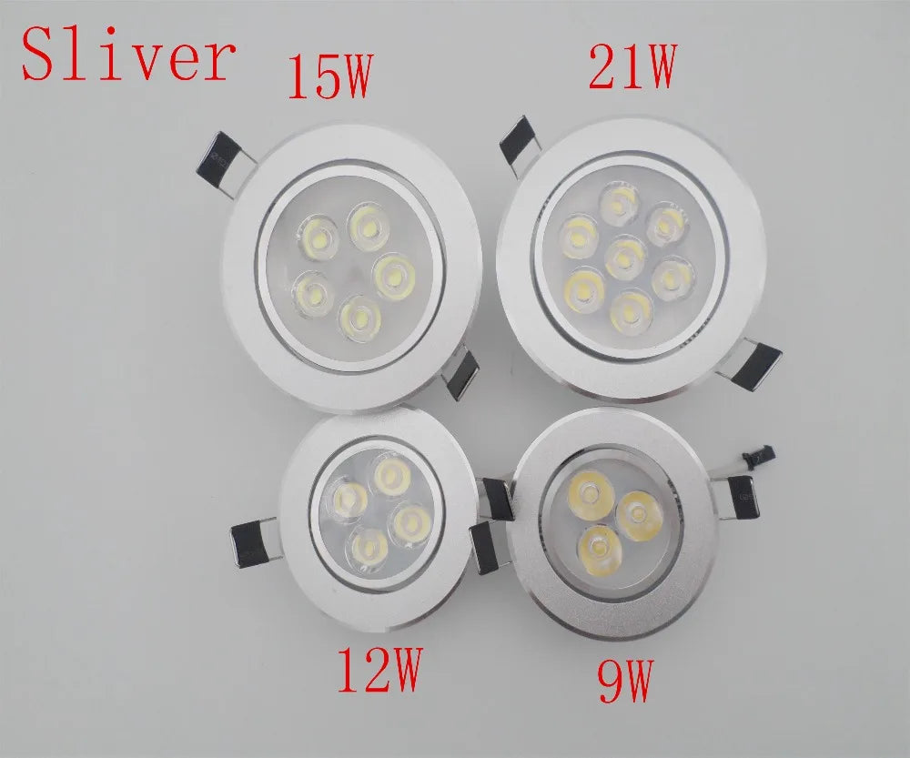spot led encastrable moderne aluminium dimmable rond noir argent or intérieur maison