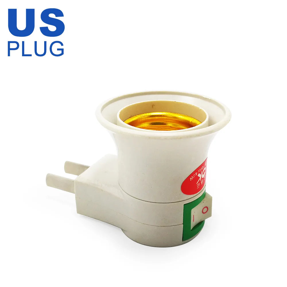 prise courant e27 blanc moderne adaptée ampoules led us eu high quality