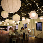 décoration mariage anniversaire fiançailles boules papier blanc modernes suspension festive