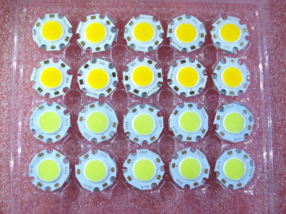 ampoule led cob blanc jaune moderne 3w 5w 7w 11mm 12mm 20mm rond brillant