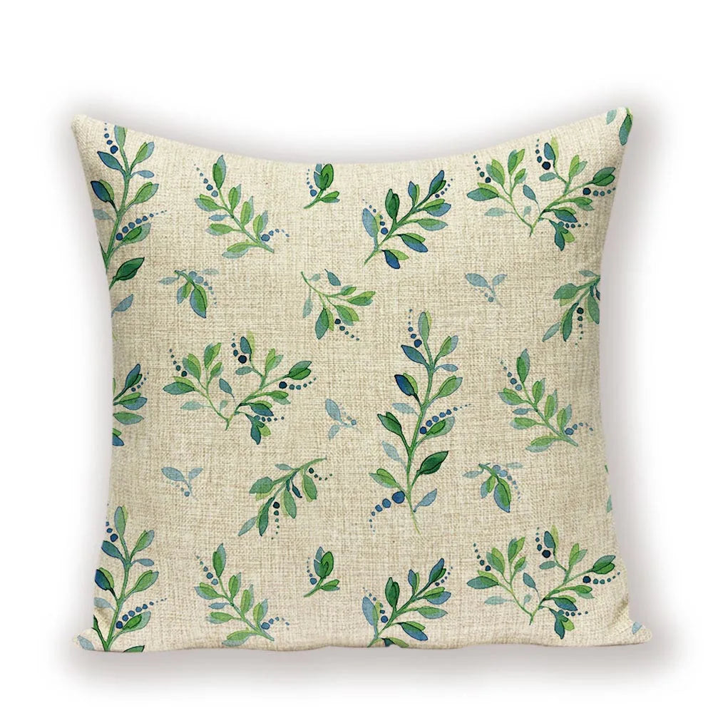 coussins décoratifs vintage fleurs simple beige vert rose bleu 45cm 45cm