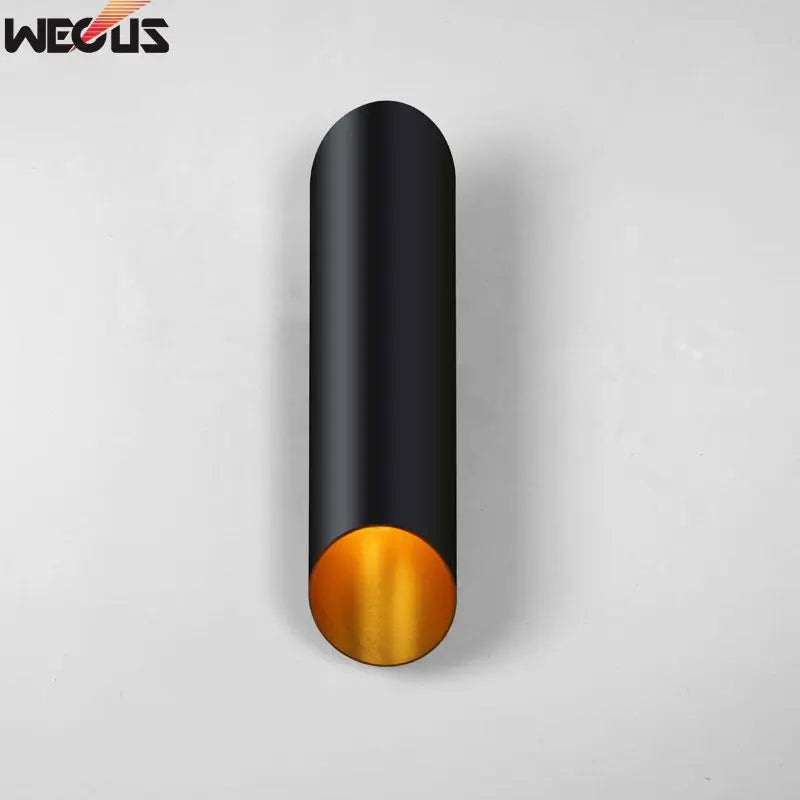 applique murale moderne noire dorée led bouton poussoir autonome fixations
