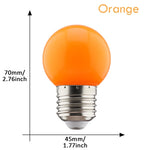 ampoules led couleur rouge vert bleu jaune orange rose blanches e27 360deg globes sphériques