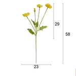 bouquet fleurs artificielles soie orange blanc jaune vert moderne minimaliste occasion fête mariage