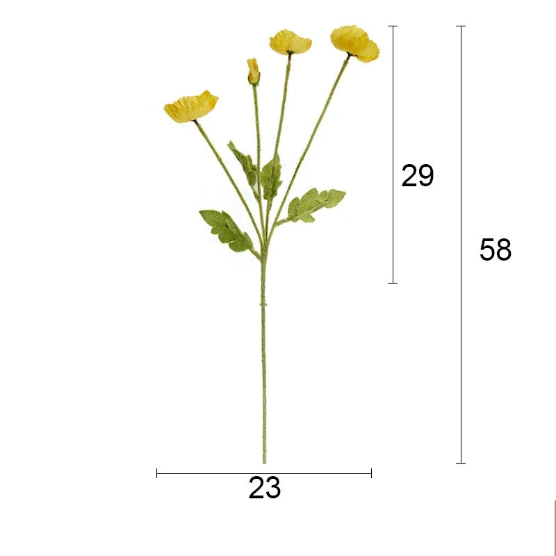 bouquet fleurs artificielles soie orange blanc jaune vert moderne minimaliste occasion fête mariage