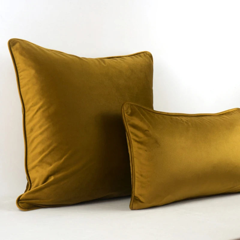 housse coussin velours or moderne décoration lit canapé 30x50 45x45 50x50 60x60
