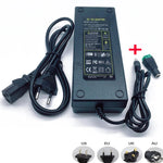 adaptateur secteur led 12v 120v 240v câble noir texture mat classique prise standard