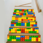 autocollants decoratifs blocs lego couleur moderne maison decoration stickers pvc adhésifs rouges jaunes verts