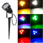 projecteur led extérieur ip66 noir moderne piquet base rotative câble connecteurs jardin opaque