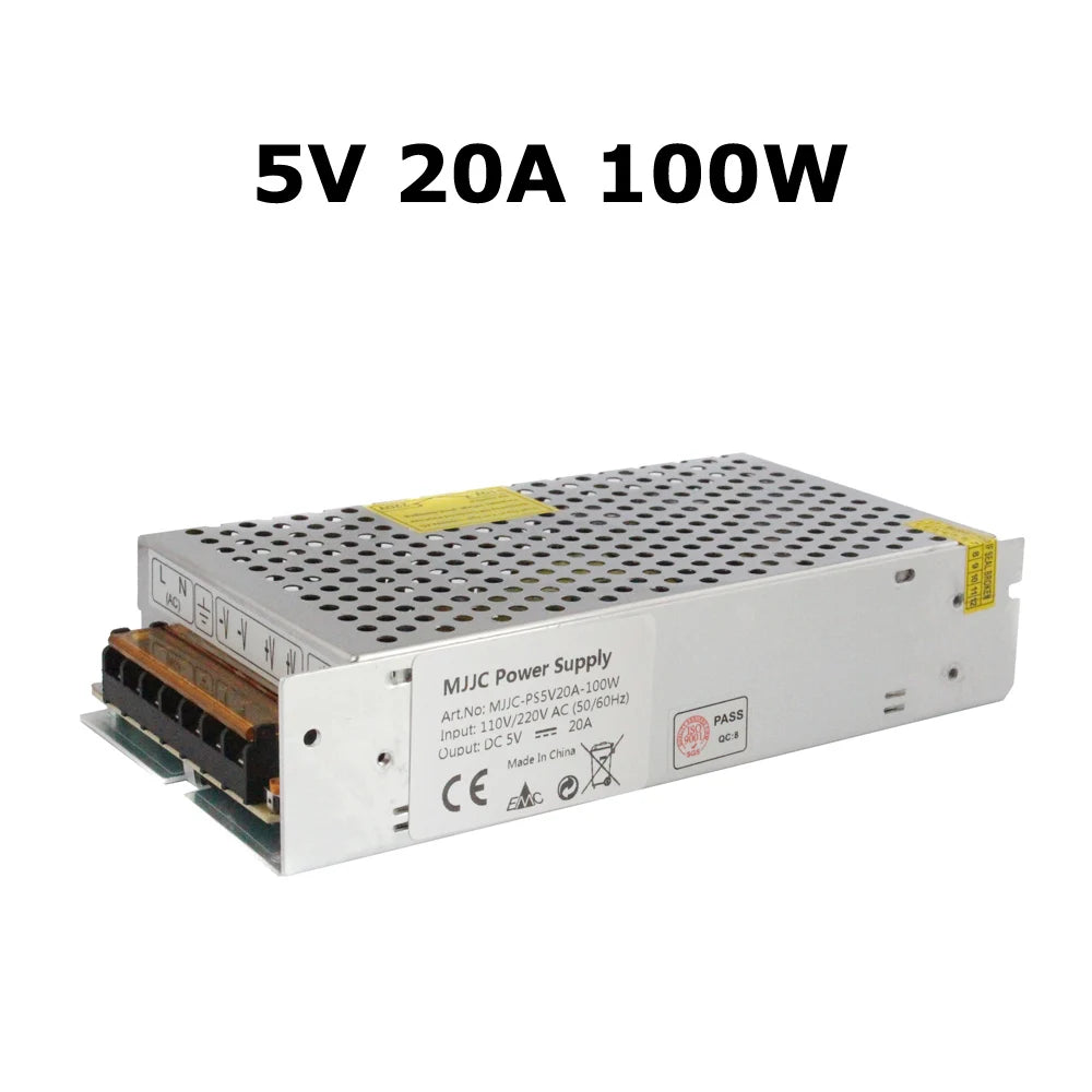 alimentation électrique 5v 10a 20a 30a 40a 50w 100w 150w 200w 300w 350w perforée