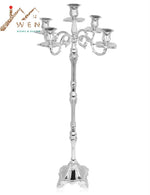 bougeoirs argent or chandeliers classiques mariage fêtes décoration élégante sculptée haute qualité