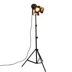 lampe studio trépied noir moderne éclairage interrupteur bouton éclairage intérieur contemporain aluminium fer