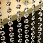 décoration mariage chaîne transparentes facettées 30m acrylique moderne DIY