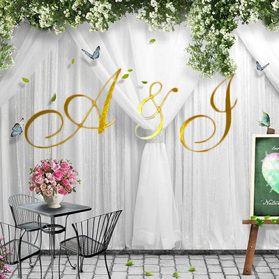 Panneau mural lettre dorée personnalisé mariage