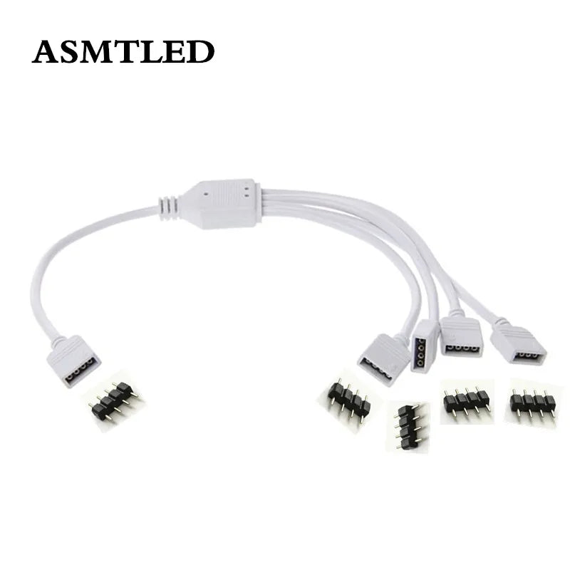 connecteur quatre broches ruban led blanc moderne 24v sortie voies