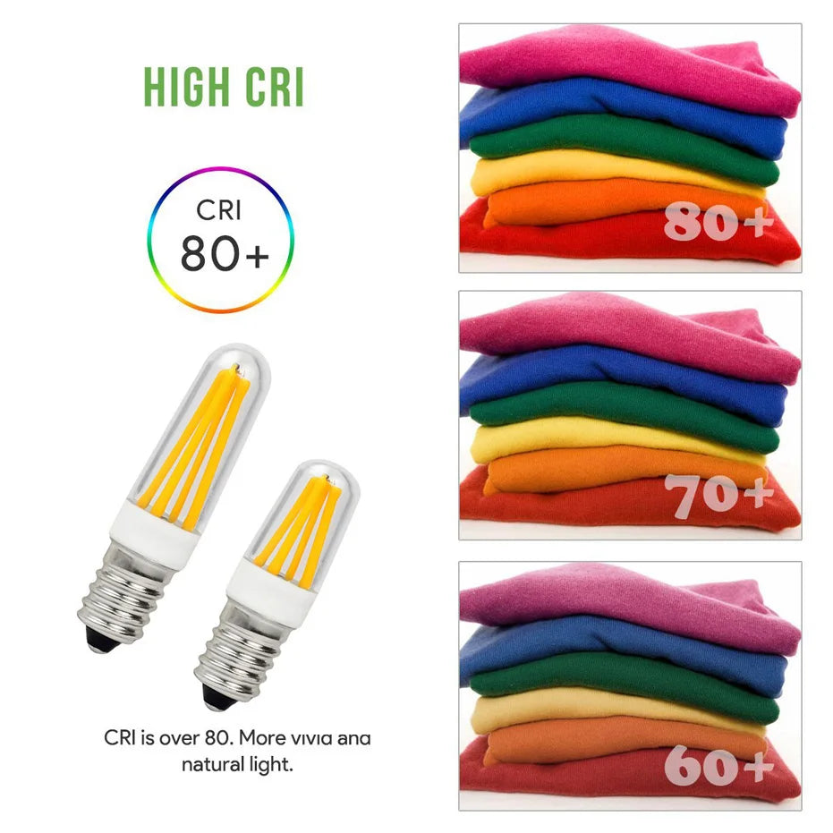 ampoule led filament blanc moderne 360 degrés 2w 4w e12 e14 50000h transparent