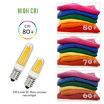 ampoule led filament blanc moderne 360 degrés 2w 4w e12 e14 50000h transparent