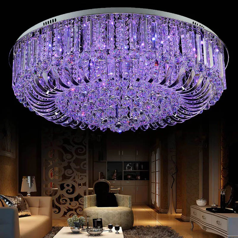 lustre or violet cristaux transparent decoration luxueux strass inclusion top