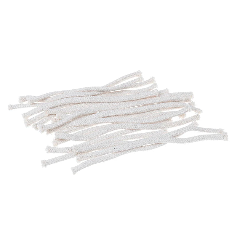 allumettes mèche tressée blanc rustique artisanal cordons tissés lampes huile décoration naturelle intérieur chaleureux
