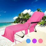 serviette plage polyester bleu violet rose uni décontracté chaise longue sac transport plage vacances